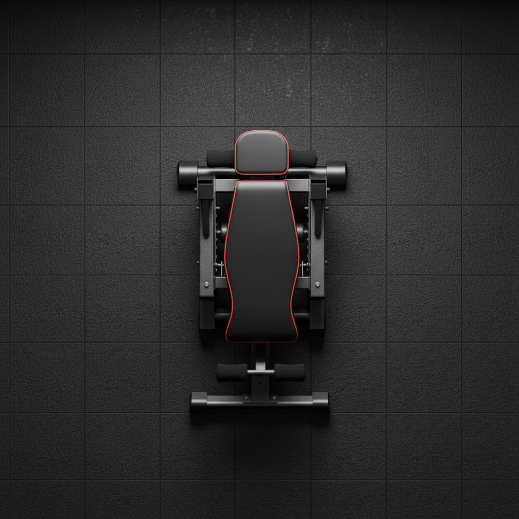 880LB bench overhead folded storage view