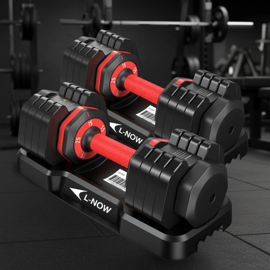 Adjustable Dumbbell Set 15–55LB – 1-Second Weight Change, 5-in-1 Pair for Home Gym