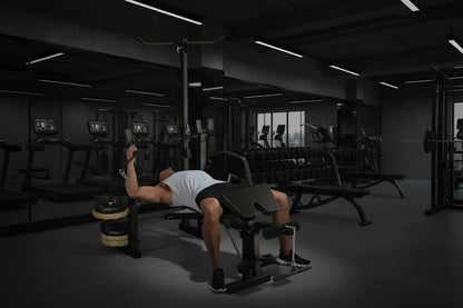 Weight Bench, Foldable Bench Press Set with Leg Extension, Adjustable Workout Bench for Training Home Gym