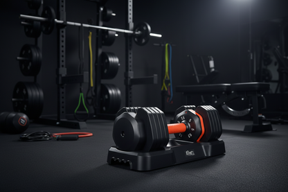105LB Adjustable Dumbbell Set – Cast Iron Free Weights for Home Gym