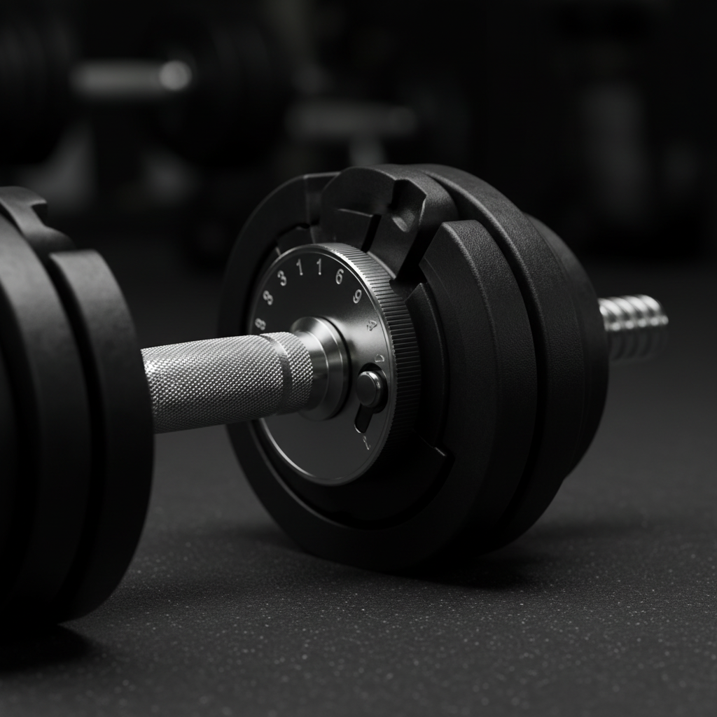 Adjustable Dumbbells - Weight Selector Close-up