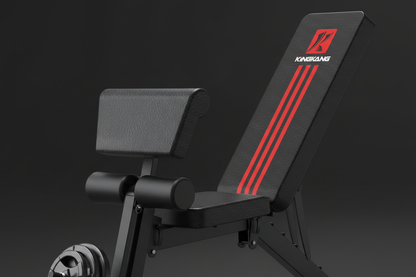 Close-up – Red Stripe Padding & Leg Extension