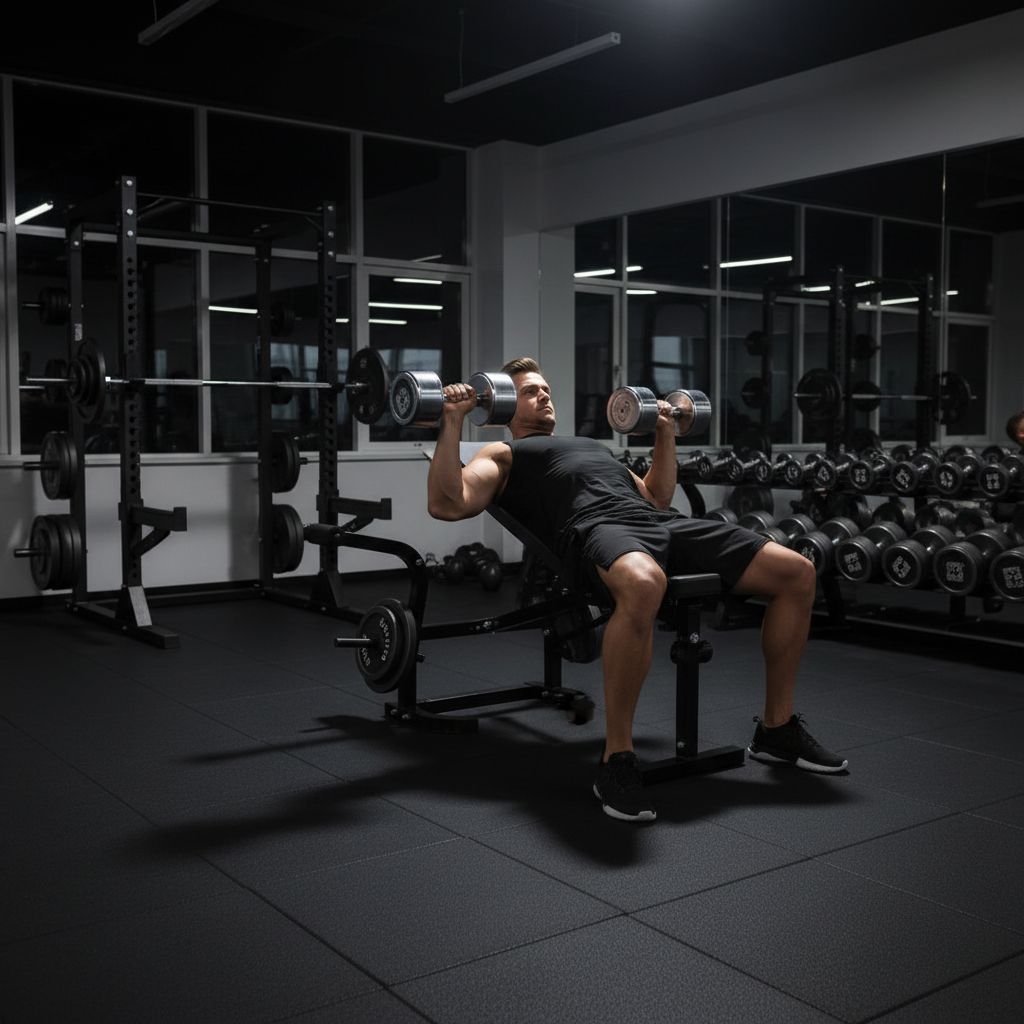 6-in-1 weight bench lifestyle shot in use