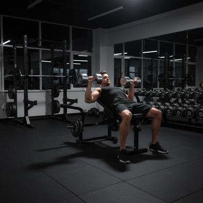 6-in-1 weight bench lifestyle shot in use
