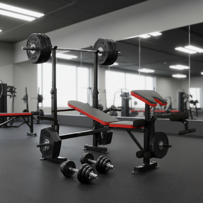 660LBS bench full station 45 degree wide angle view