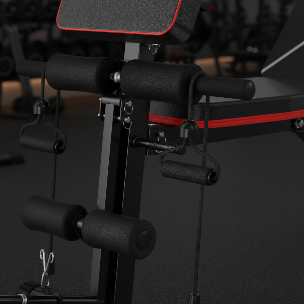 GIKPAL bench close-up adjustment ladder and padding detail