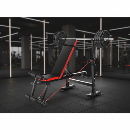 Bench press full set 45 degree configuration view