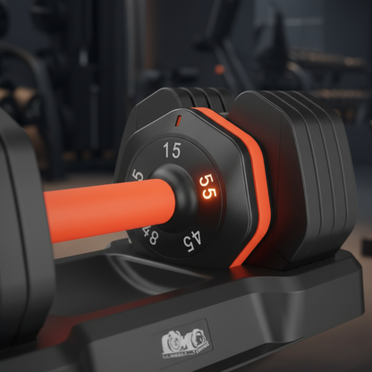 55lb Dumbbell - Dial Close-up