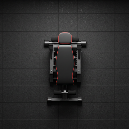 880LB bench overhead folded storage view