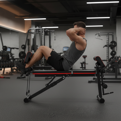 GIKPAL bench lifestyle decline ab crunch side profile
