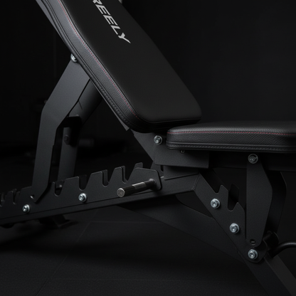 1000LB FID bench close-up padding and frame detail